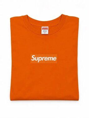 FW20 Supreme Box Logo Long Sleeve Tee Orange Medium